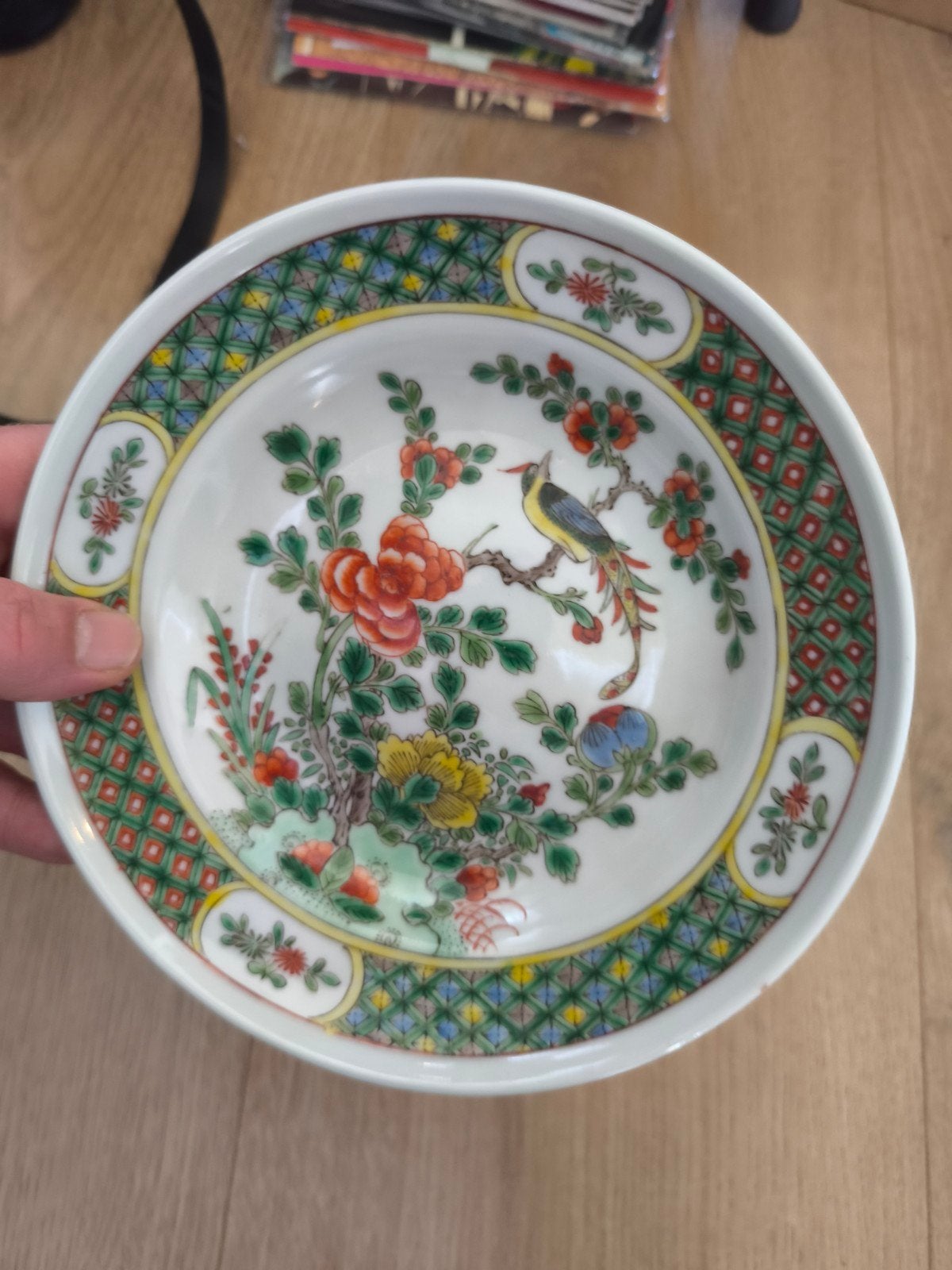 Chinees Famille Verte Porseleinen Bord, begin 20e eeuw, Ophalen of Verzenden