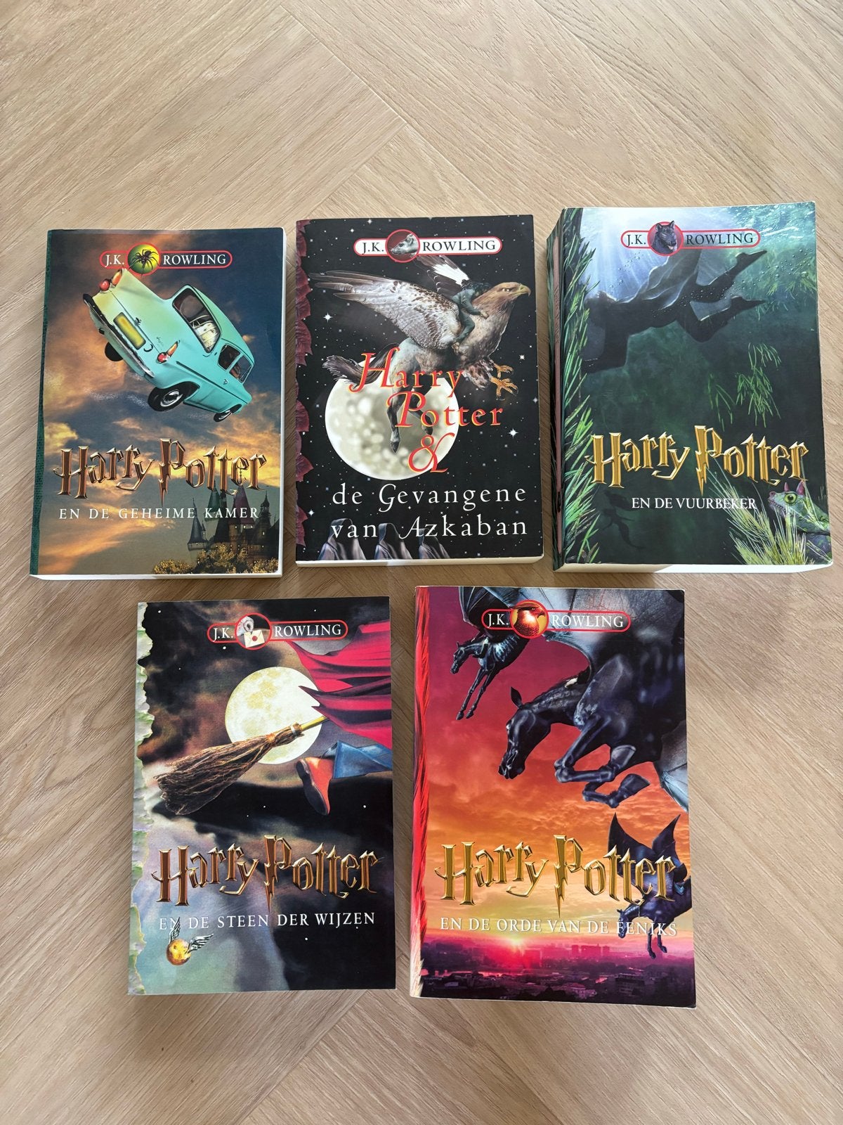 Harry Potter boeken - Deel 1, 2, 3, 4 en 5, Boeken, Fantasy, Gelezen, Ophalen of Verzenden