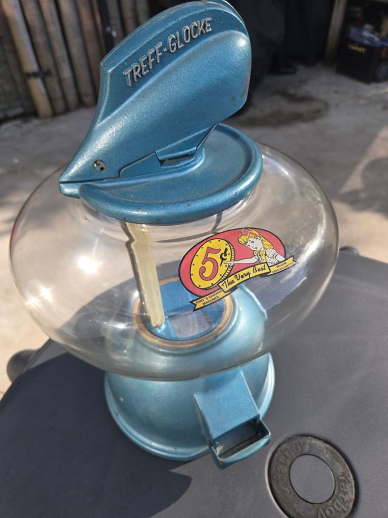 Vintage Treff glocke pinda automaat met sleutel, jaren 50, Verzamelen, Ophalen, Gebruikt