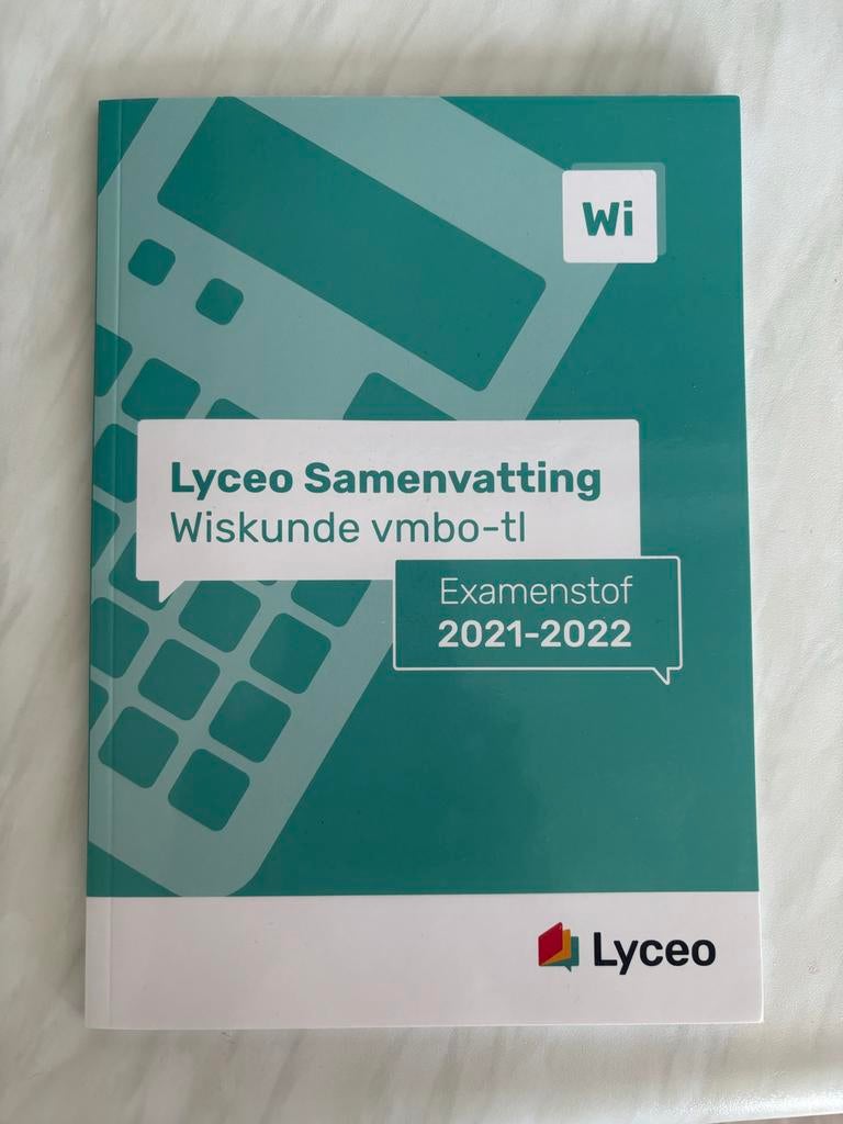 Examenvoorbereiding: Lyceo Samenvatting & Examenbundel, Ophalen of Verzenden, Zo goed als nieuw, VMBO, Wiskunde A