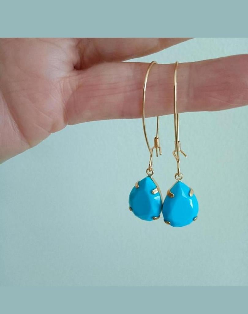 Otazu oorbellen turquoise Nieuw, Sieraden, Tassen en Uiterlijk, Ophalen, Nieuw, Blauw, Overige materialen