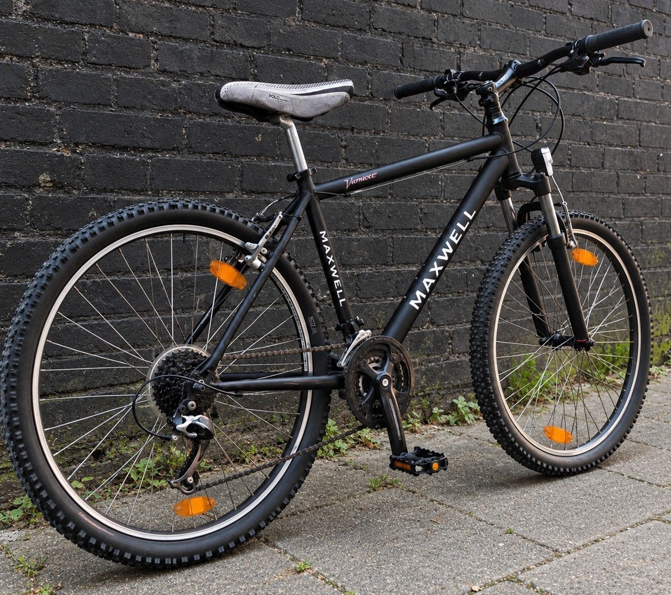Maxwell bike - met 10 versnellingen (zwart), Fietsen en Brommers, Vering, 10 tot 15 versnellingen, Velgrem, Ophalen