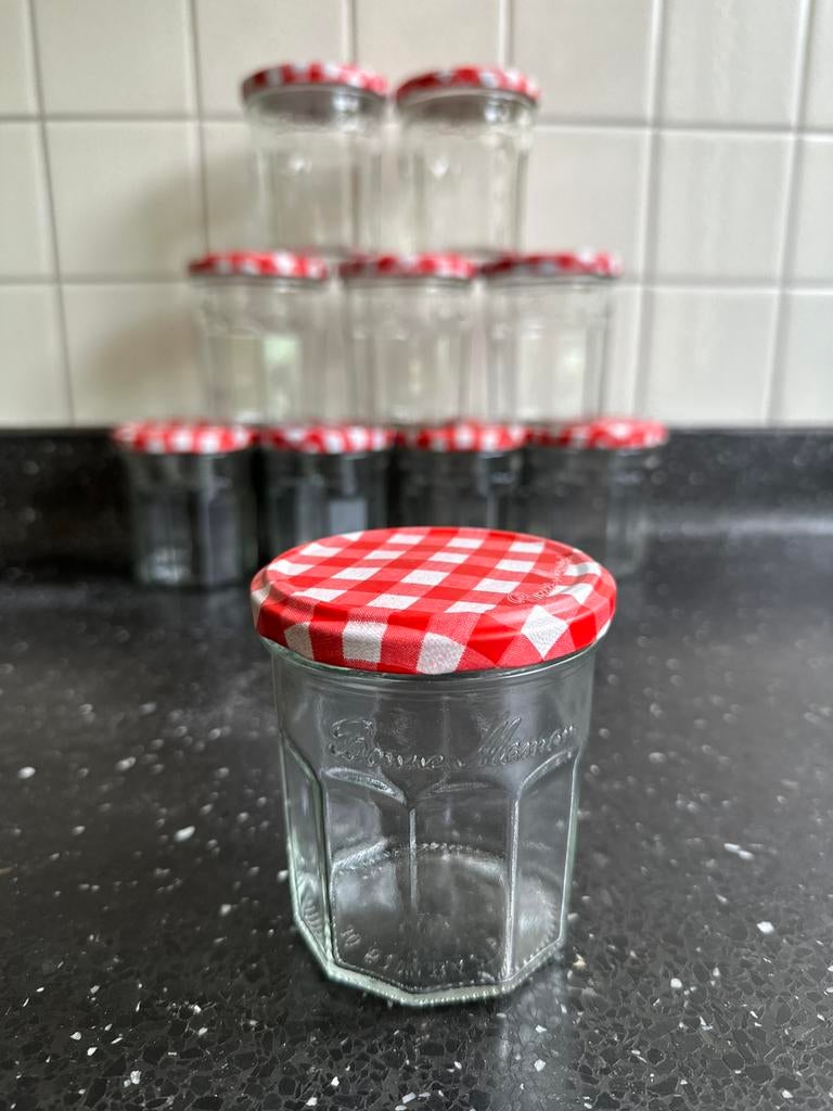 Bonne Maman jampotten jampotjes €0,50 per stuk 370 ml, Ophalen, Zo goed als nieuw