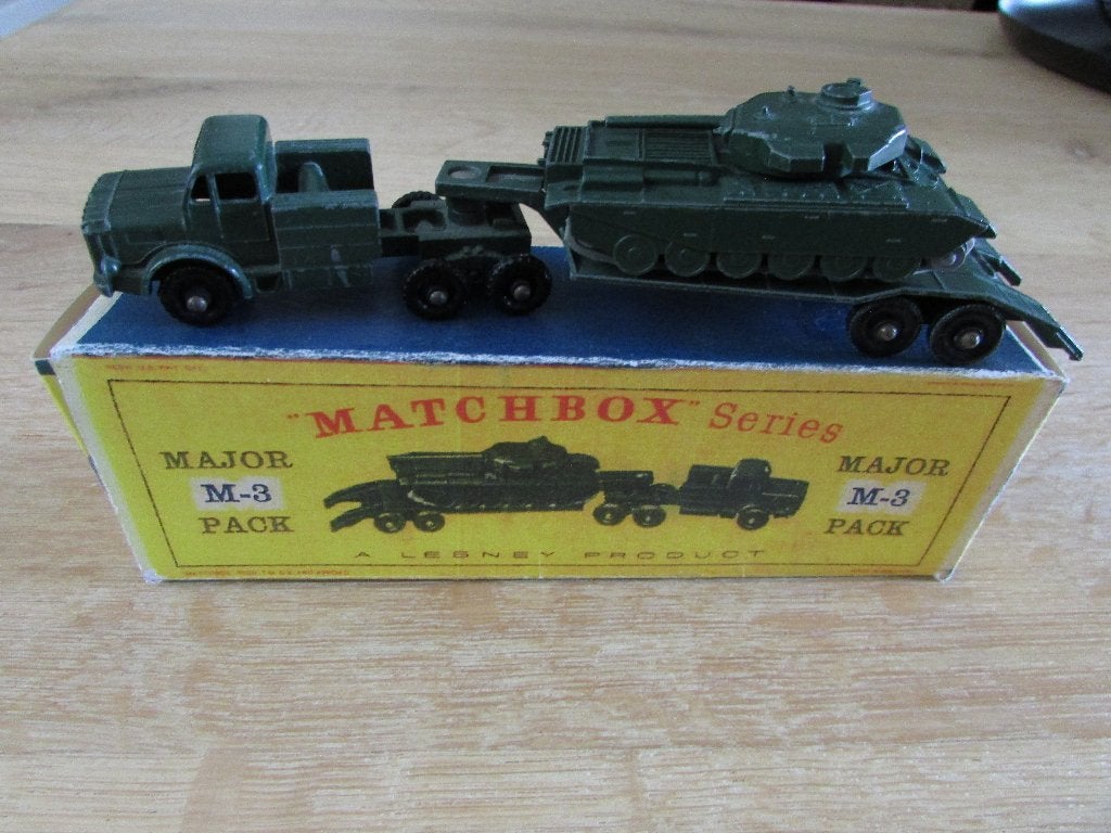Matchbox Lesney Major Pack M3  Tank transporter met tank, Ophalen of Verzenden