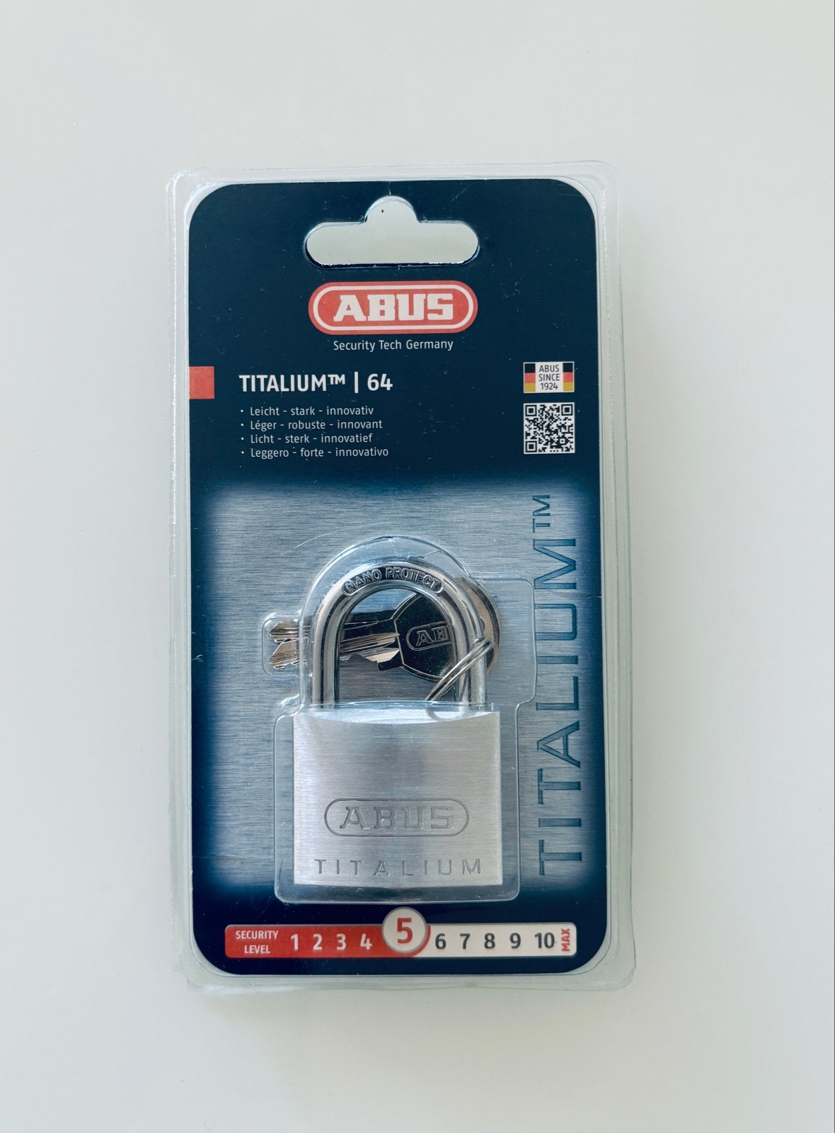 ABUS TITALIUM Hangslot - Veiligheidsniveau 5, Doe-het-zelf en Verbouw, Ophalen, Nieuw, Overige materialen, Slot