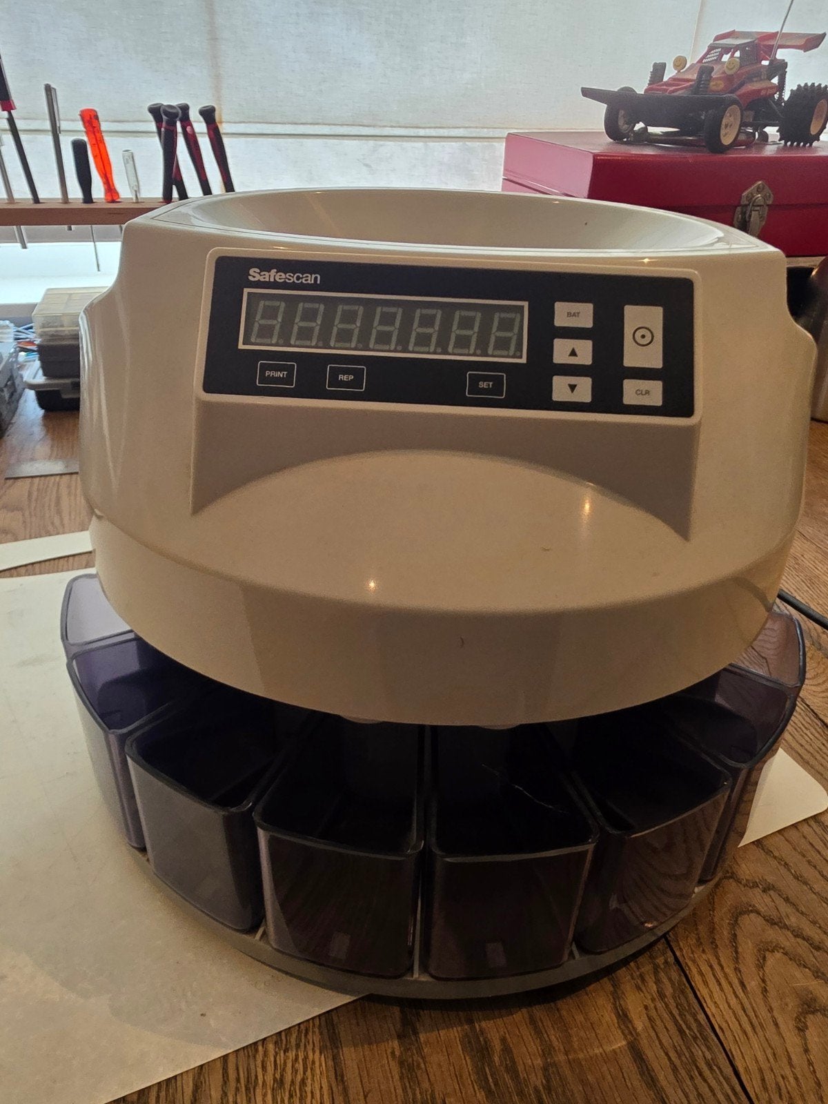 Safescan 1250 EUR muntenteller en sorteerder, Ophalen