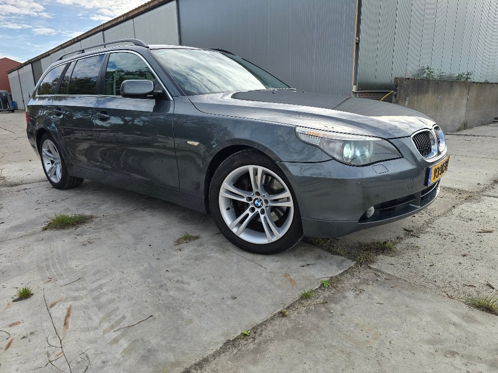 BMW 530d E61 5-Serie 3.0 D 530 Touring AUT 2006 Nwe APK, Achterwielaandrijving, Zwart, 2000 kg, 1655 kg