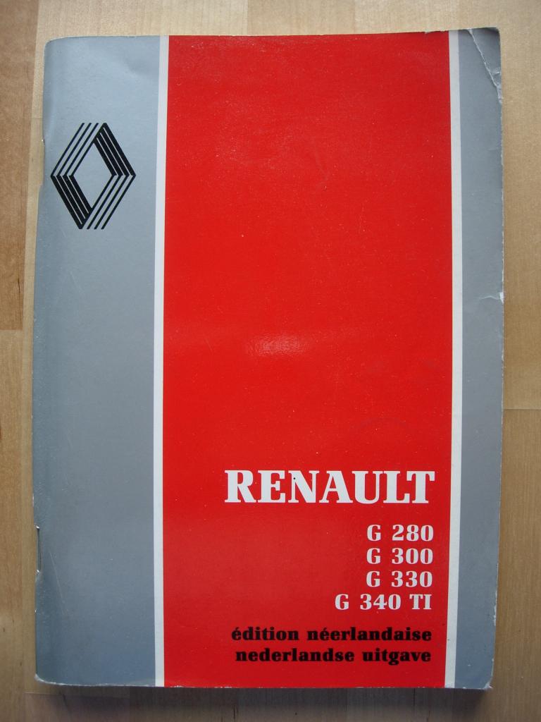 Renault G Serie Instructieboek 1989 - G280 G300 G330 G340, Ophalen of Verzenden
