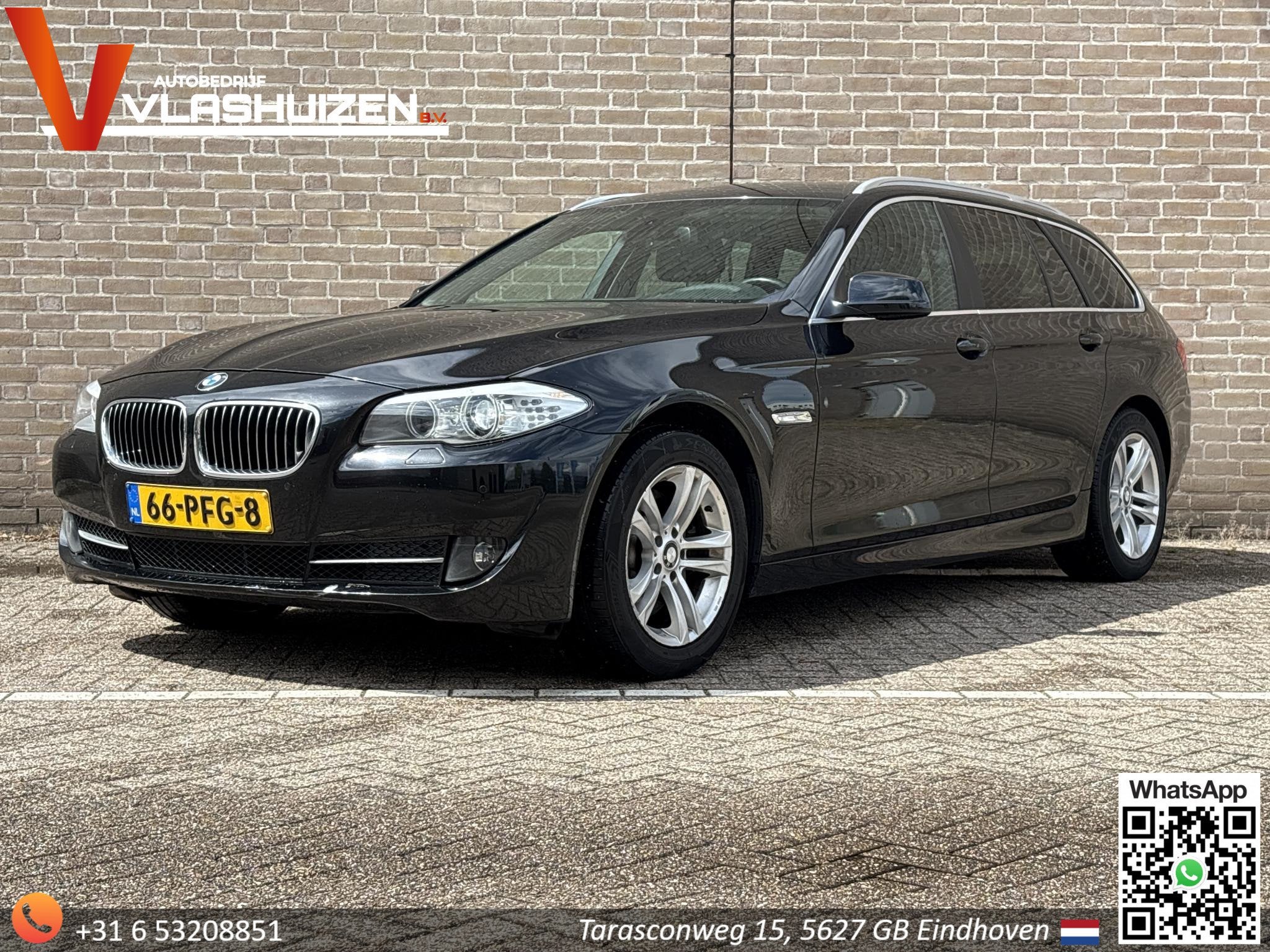 BMW 5-serie Touring 528i High Executive Automaat | Leder | C, Auto's, BMW, Euro 5, Achterwielaandrijving, Gebruikt, Zwart