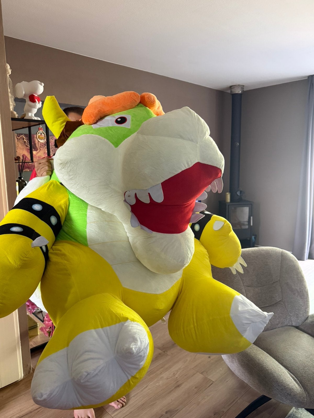Supergrote knuffel Bowser van Mario Bros echt in nieuwstaat, Ophalen, Zo goed als nieuw, Overige typen