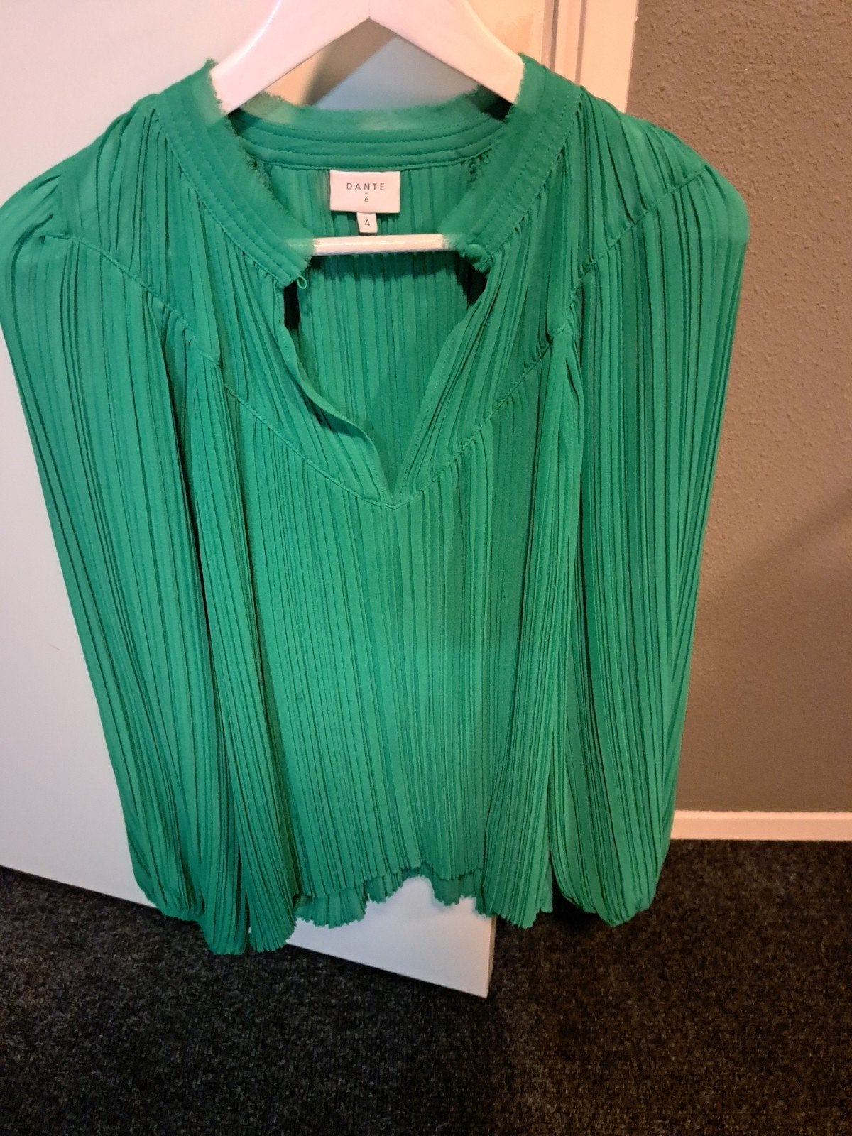 dante 6 blouse appel groen  lange mouw, Verzenden, Zo goed als nieuw, Groen