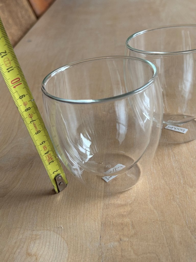 Bodum theeglazen dubbelwandig pavina glas, Glas of Glazen, Ophalen of Verzenden, Modern, Glas