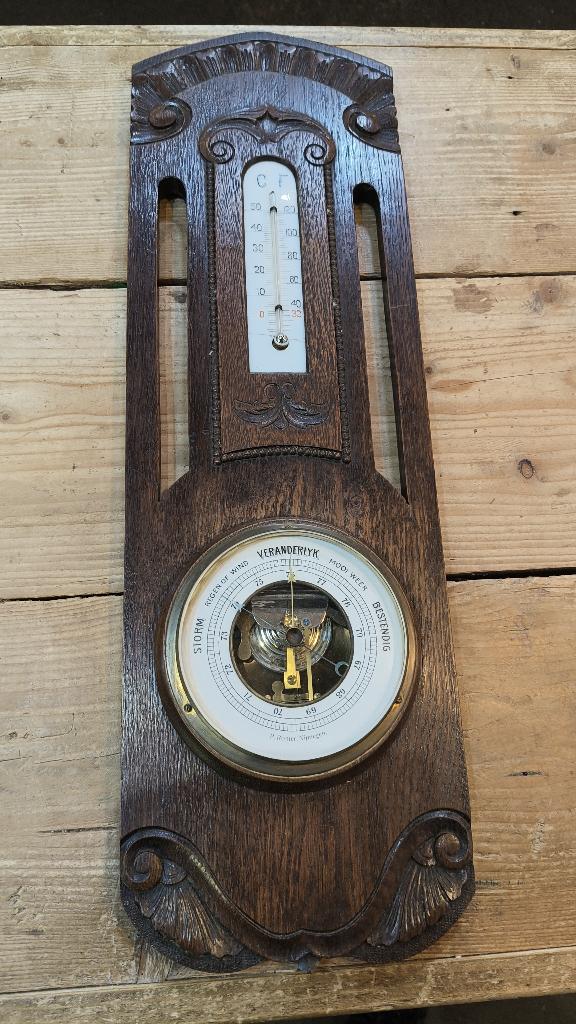 Antieke barometer P. Römer Nijmegen, Audio, Tv en Foto, Weerstations en Barometers, Ophalen of Verzenden, Gebruikt, Barometer