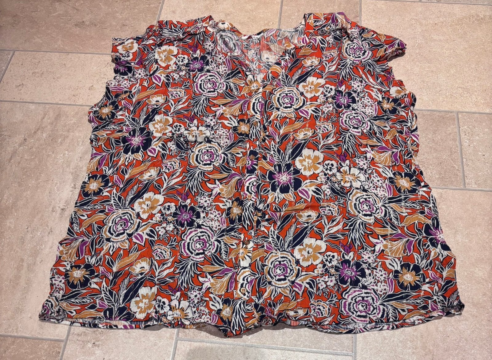 Paprika zomer bloesje  maat 4 (50), S, Maat 46/48 (XL) of groter, Ophalen of Verzenden, Zo goed als nieuw