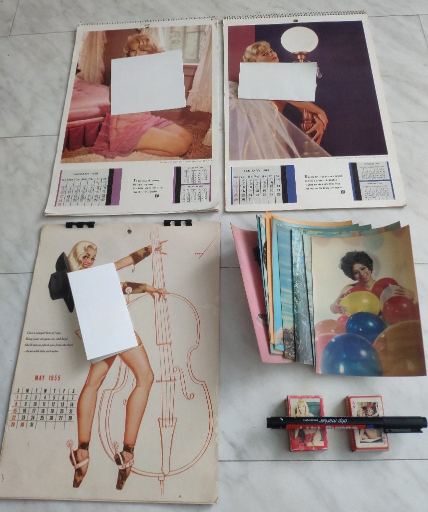 Playboy Calendar 1960 1961 kalender + div vintage erotiek, Ophalen, Gelezen