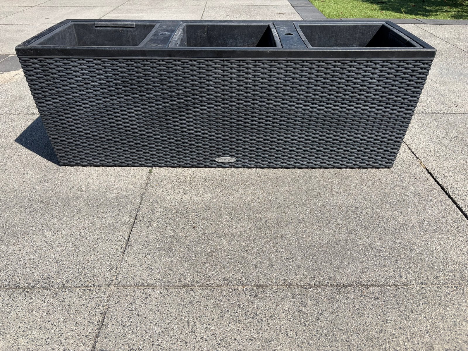 Lechuza Plantenbak Grijs 120x32 cm, Ophalen, Kunststof, 100 cm of meer, Balkon
