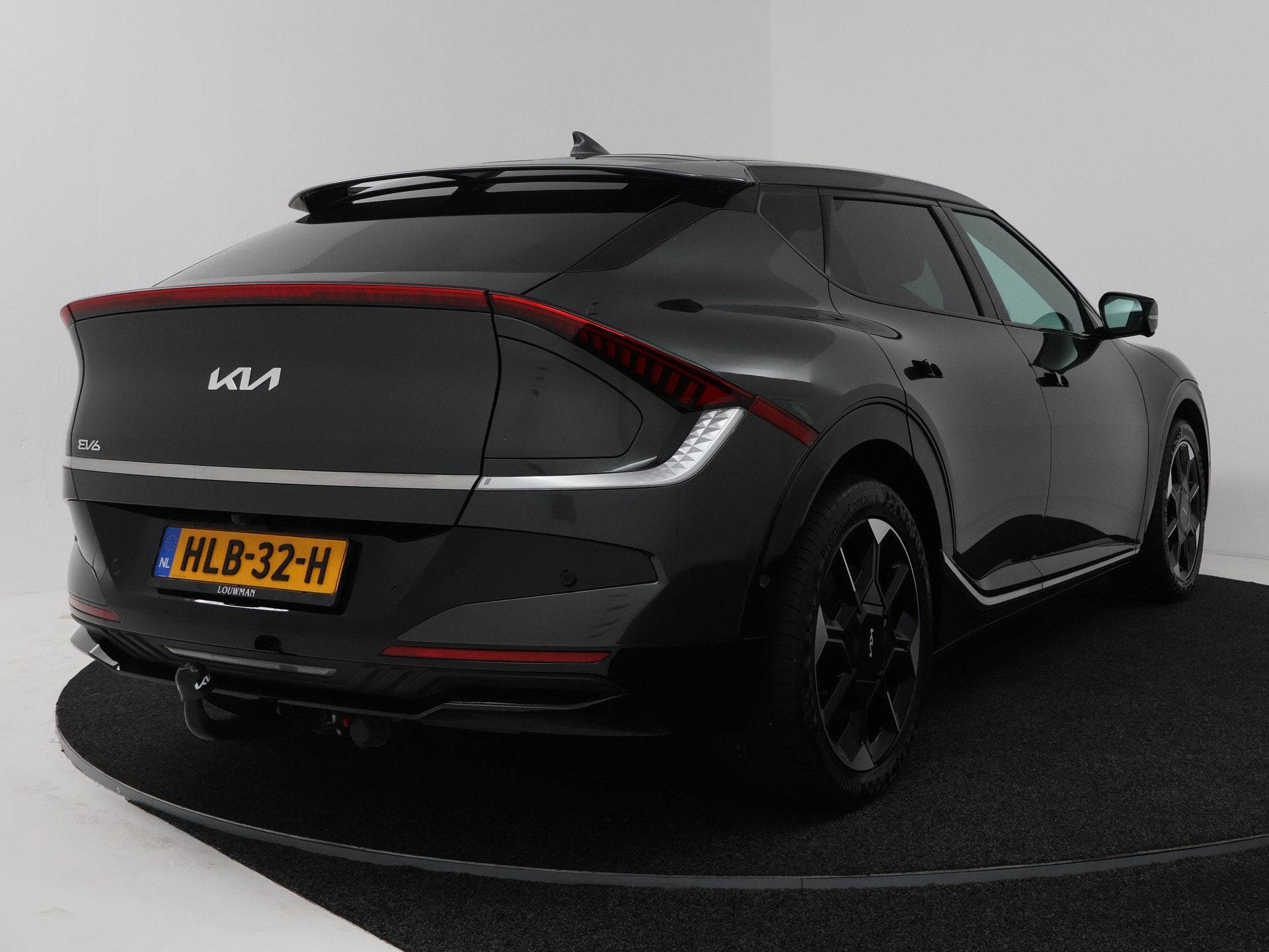 Kia Ev6 Plus Advanced 84 kWh | 98.5%SOH | Trekhaak | Stoelve, Auto's, Automaat, Achterwielaandrijving, Zwart, Verwarmde buitenspiegels