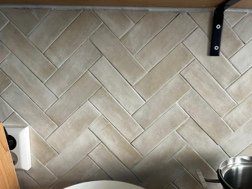 Prachtige matte wandtegel beige - Equipe, Doe-het-zelf en Verbouw, Tegels, Ophalen, Nieuw, Minder dan 20 cm, Minder dan 20 cm