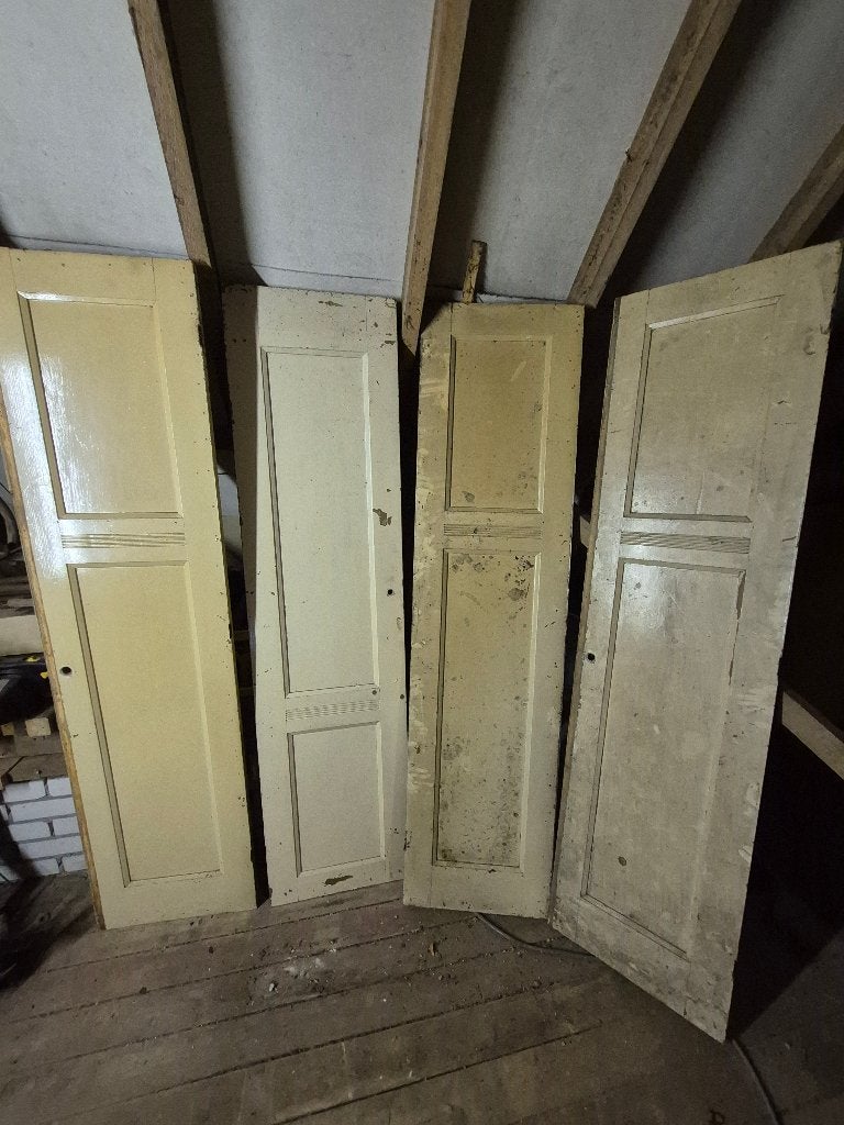 4 bedsteedeuren met sierlijsten, ca. 50x201 cm per stuk, Ophalen, Gebruikt, Minder dan 80 cm, Binnendeur