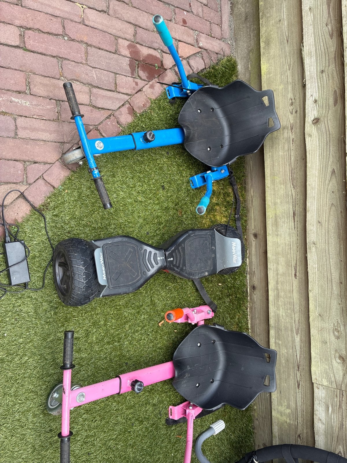 Hoverboard met dikke banden en zitjes moovway, Ophalen, Gebruikt, Elektrische step (E-scooter)