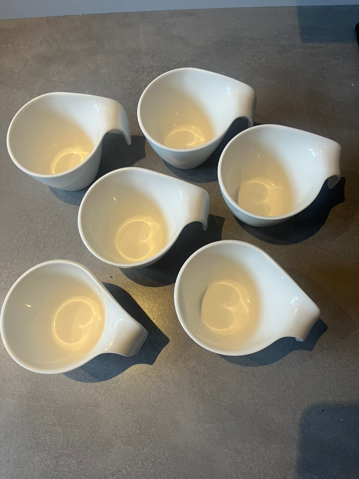 6 koffiekopjes villeroy&boch, serie Flow, Ophalen of Verzenden, Zo goed als nieuw, Overige stijlen, Kop(pen) en/of Schotel(s)