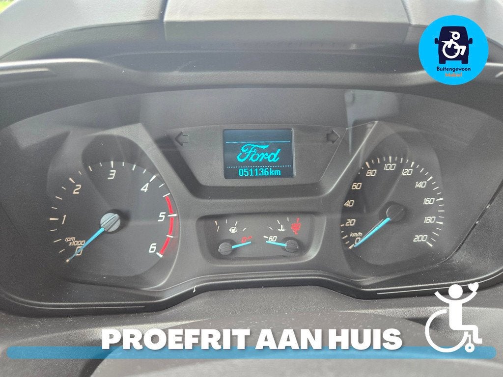 Ford Transit Custom 2.0 TDCI L1H2 | Rolstoelbus | lage kmsta, Auto's, Voorwielaandrijving, Stof, Gebruikt, Zwart