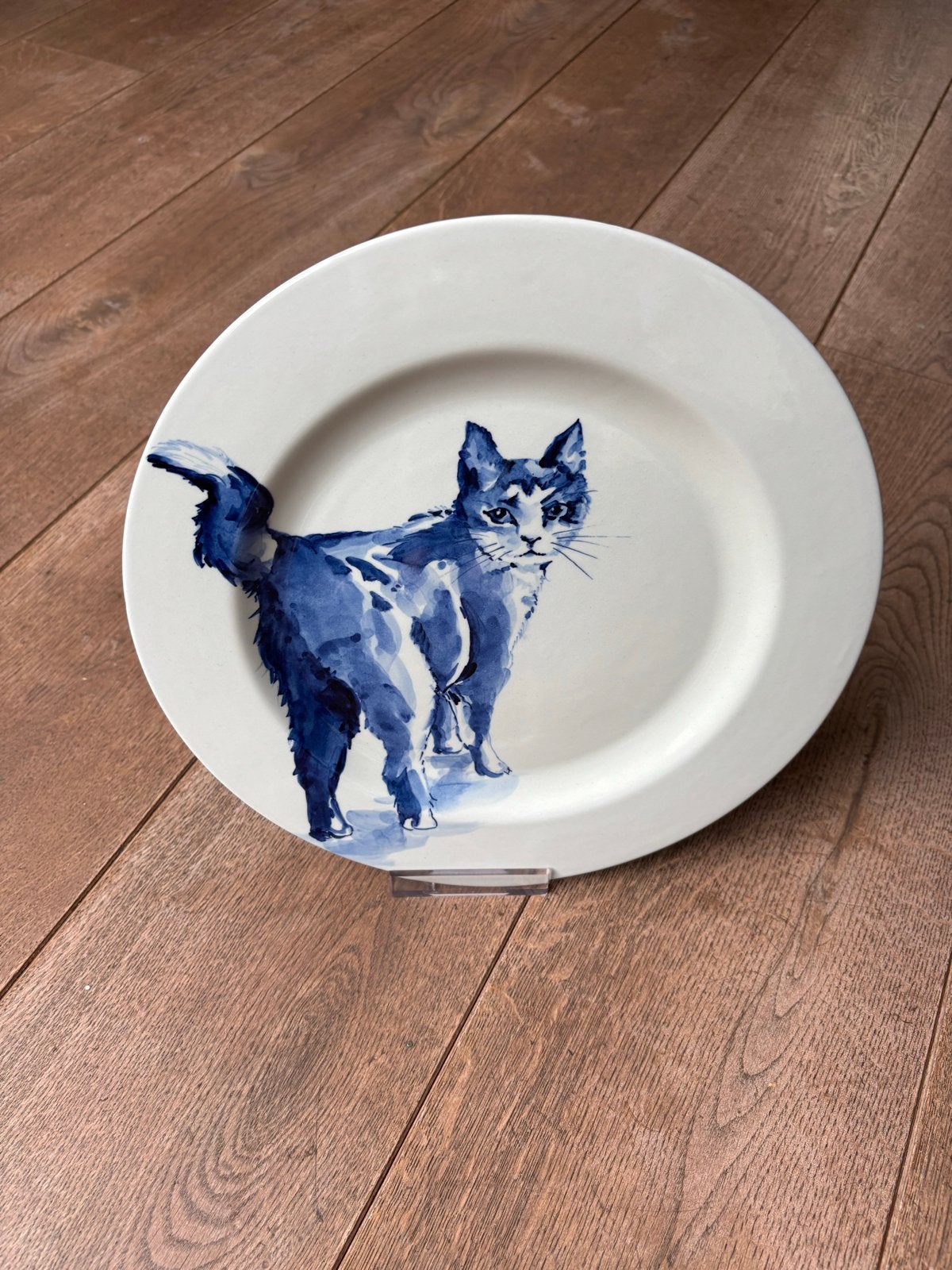 Delfts Blauw Kattenbord - Handgeschilderd, Ophalen of Verzenden