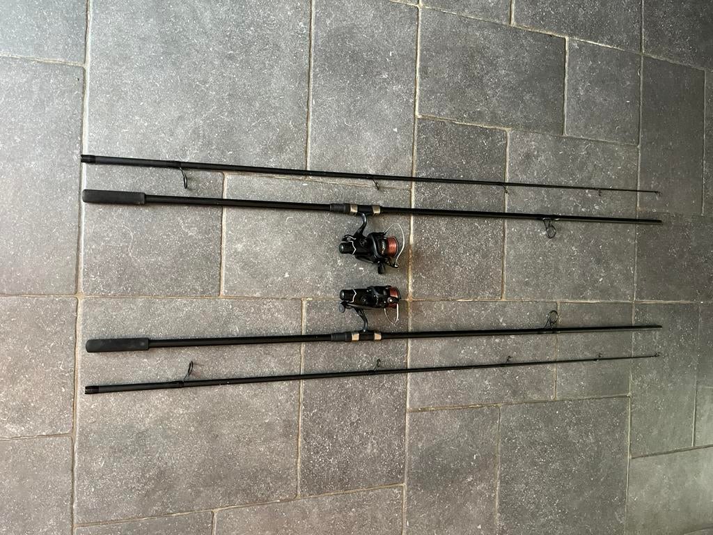 Mitchelle hengels set met de rotpot en de piepers, Ophalen, Zo goed als nieuw, Complete set