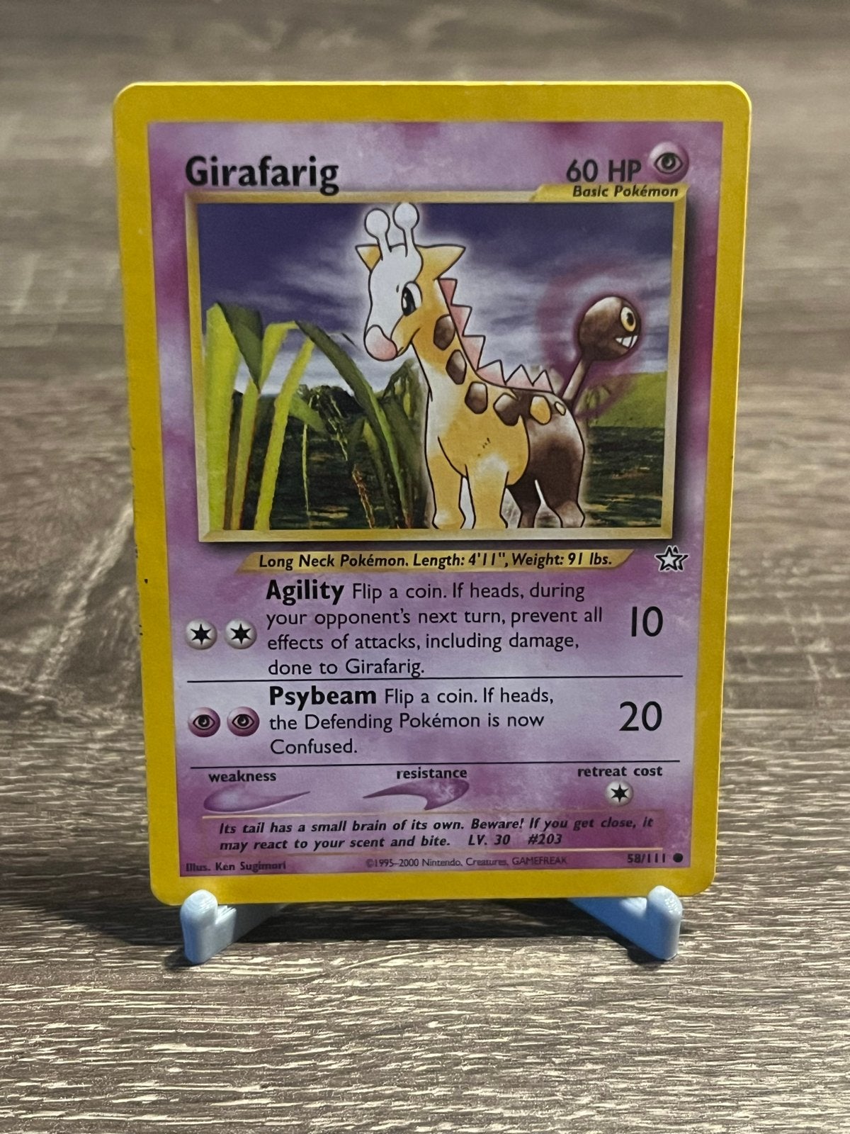 Girafarig (58/111) - Neo Genesis - EX, Ophalen of Verzenden, Gebruikt, Losse kaart