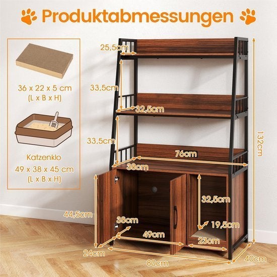 Kattenkast – Kattenhuis – Kattenmeubel – Kattenbakkast, Corvance B.V., Verzenden, Nieuw, Corvancebol@gmail.com