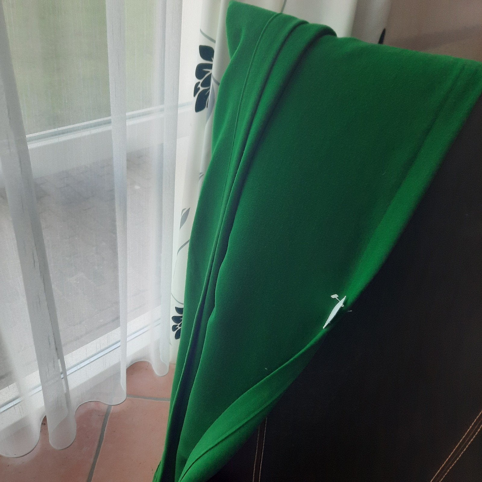Twee groene gordijntjes, Ophalen of Verzenden, Groen, Gordijn, Plooiafwerking