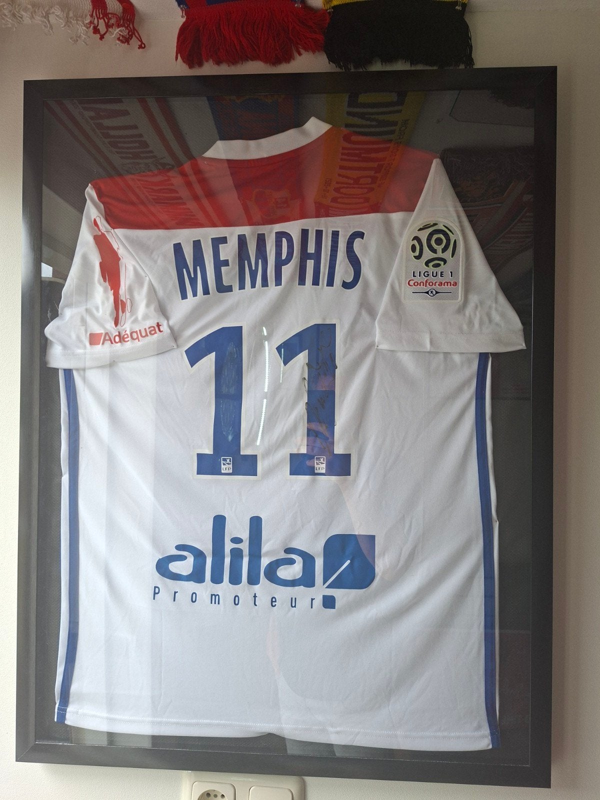 Match worn memphis depay, Ophalen of Verzenden, Zo goed als nieuw, Buitenlandse clubs, Shirt