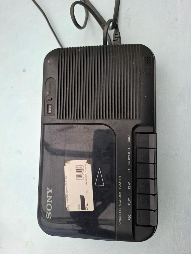 Nostalgische Sony Cassette Corder TCM-818, Ophalen of Verzenden, Bandrecorder
