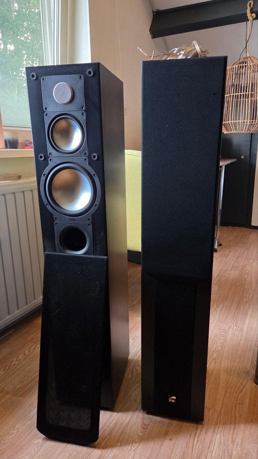 ELAC CL 142 Vloerstaande Luidsprekers - Krachtig Geluid, Vloerstaande luidspreker, Gebruikt, Inclusief kabels, 120 tot 150 watt