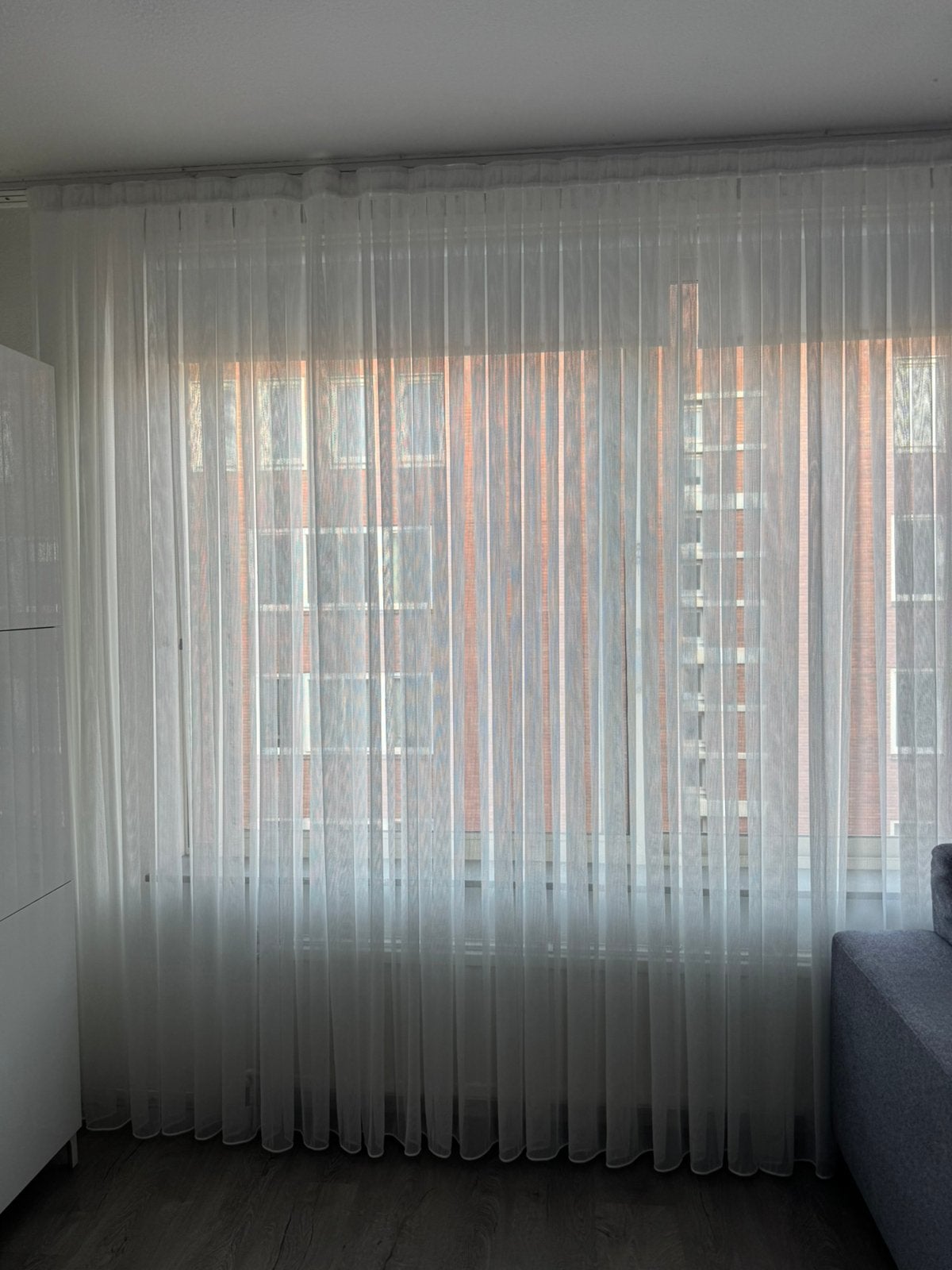 Vitrage 5 meter breed 2,52 hoog, Ophalen, Zo goed als nieuw, Vitrage
