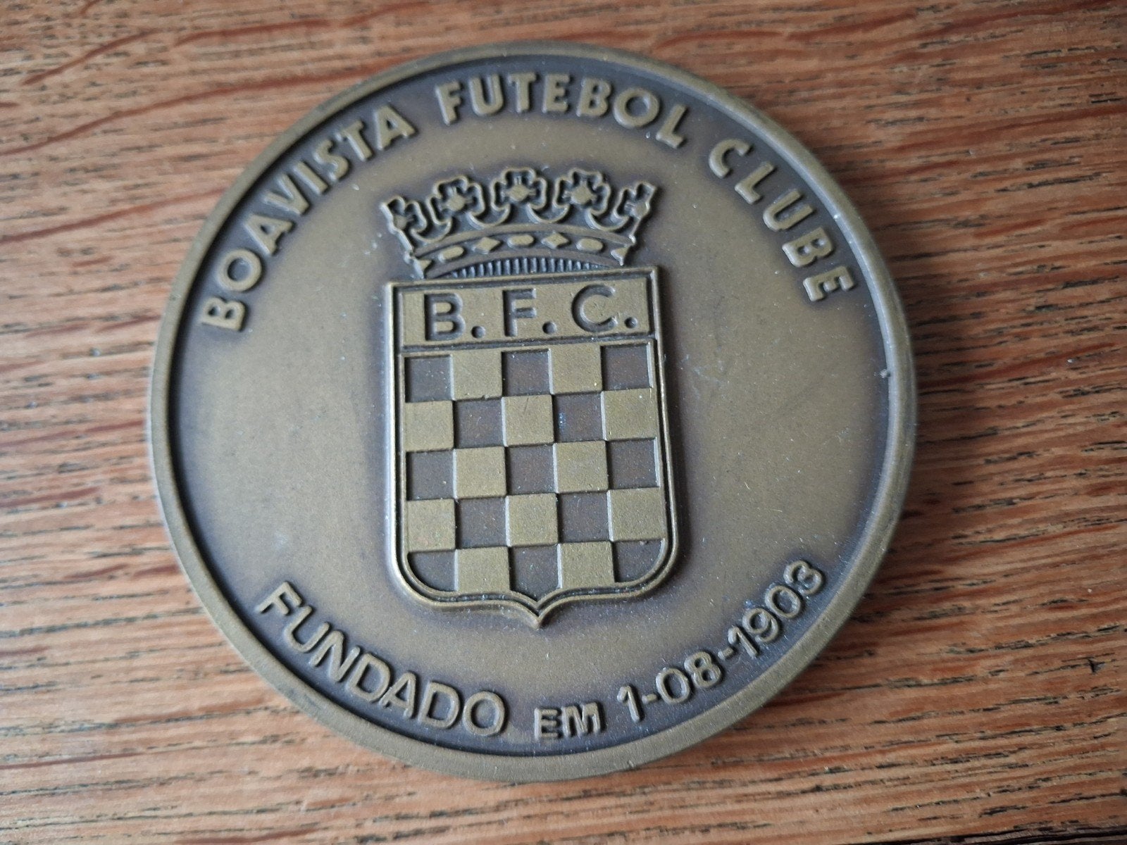 boavista fc penning genummerd vintage medaille munt, Ophalen of Verzenden, Overige materialen