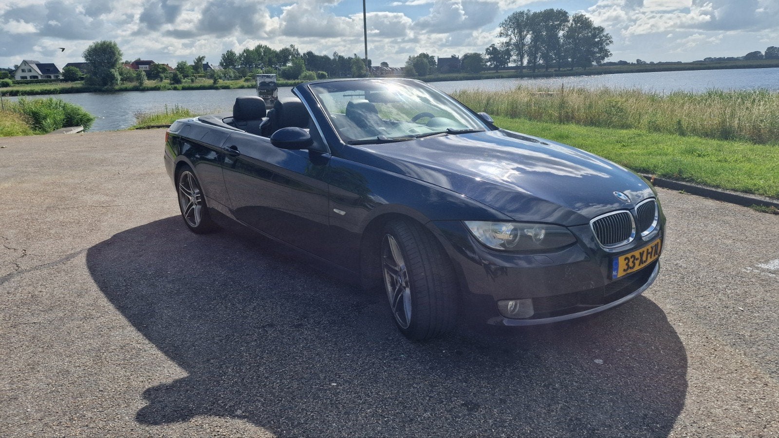 BMW 3-Serie 2.5 I 325 Cabrio AUT 2007 Blauw, Auto's, Achterwielaandrijving, Zwart, Cabriolet, 2996 cc