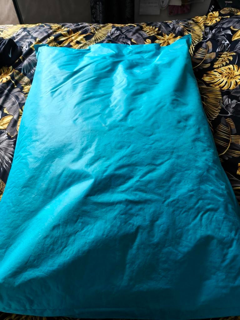 Ploff zitzak 95x140 Aqua blauw, Huis en Inrichting, Ophalen, Gebruikt, Blauw, Zitzak