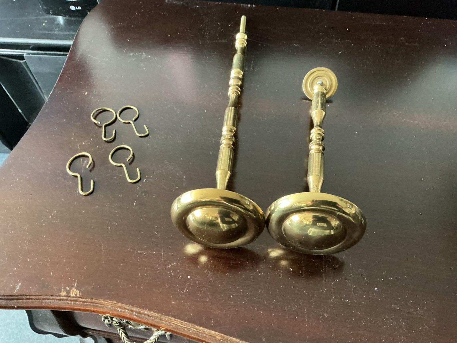 Set messing gordijnembrasses met haken, Ophalen, Gebruikt, Klassiek, Goud