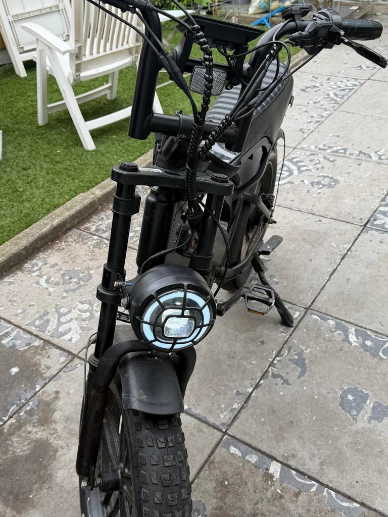 Stoere Fatbike E-bike - Zwart, Goede Staat, Fietsen en Brommers, Elektrische fietsen, Gebruikt, 51 tot 55 cm, 30 tot 50 km per accu