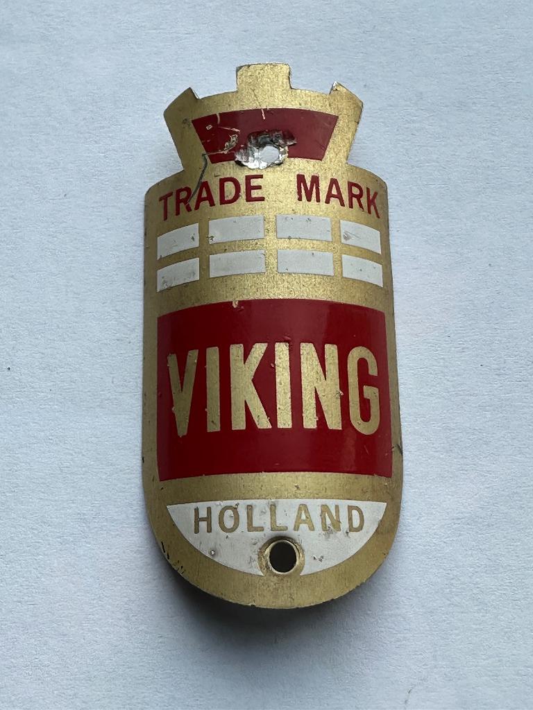 Oud balhoofdplaatje Viking Holland. Balhoofd plaatje., Viking, Gebruikt, Overige typen, Ophalen of Verzenden
