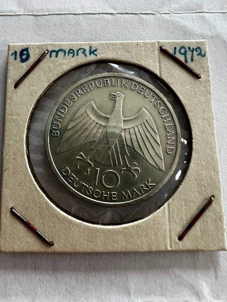 Zilveren !0 Deutsche Mark XXe Olymp. Spelen 1972., Ophalen of Verzenden, Duitsland, Losse munt, Zilver