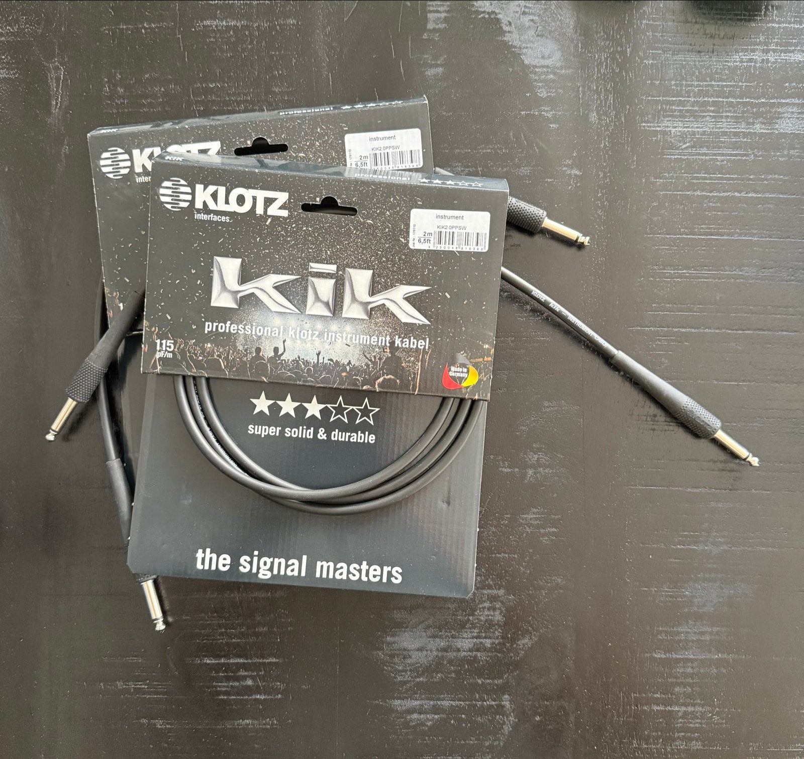 2x Klotz KIK2.0PPSW mono jackkabel 2 meter, Muziek en Instrumenten, Ophalen of Verzenden, Nieuw, Instrument