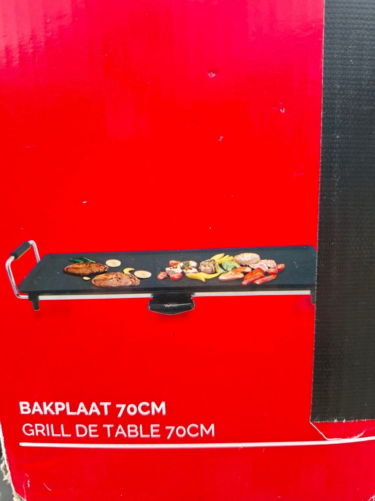 WatsHome Tafelgrill 70cm met Thermostaat & Spatels, Witgoed en Apparatuur, Grillplaten, Zo goed als nieuw, Tafelgrill, Vaatwasmachinebestendig