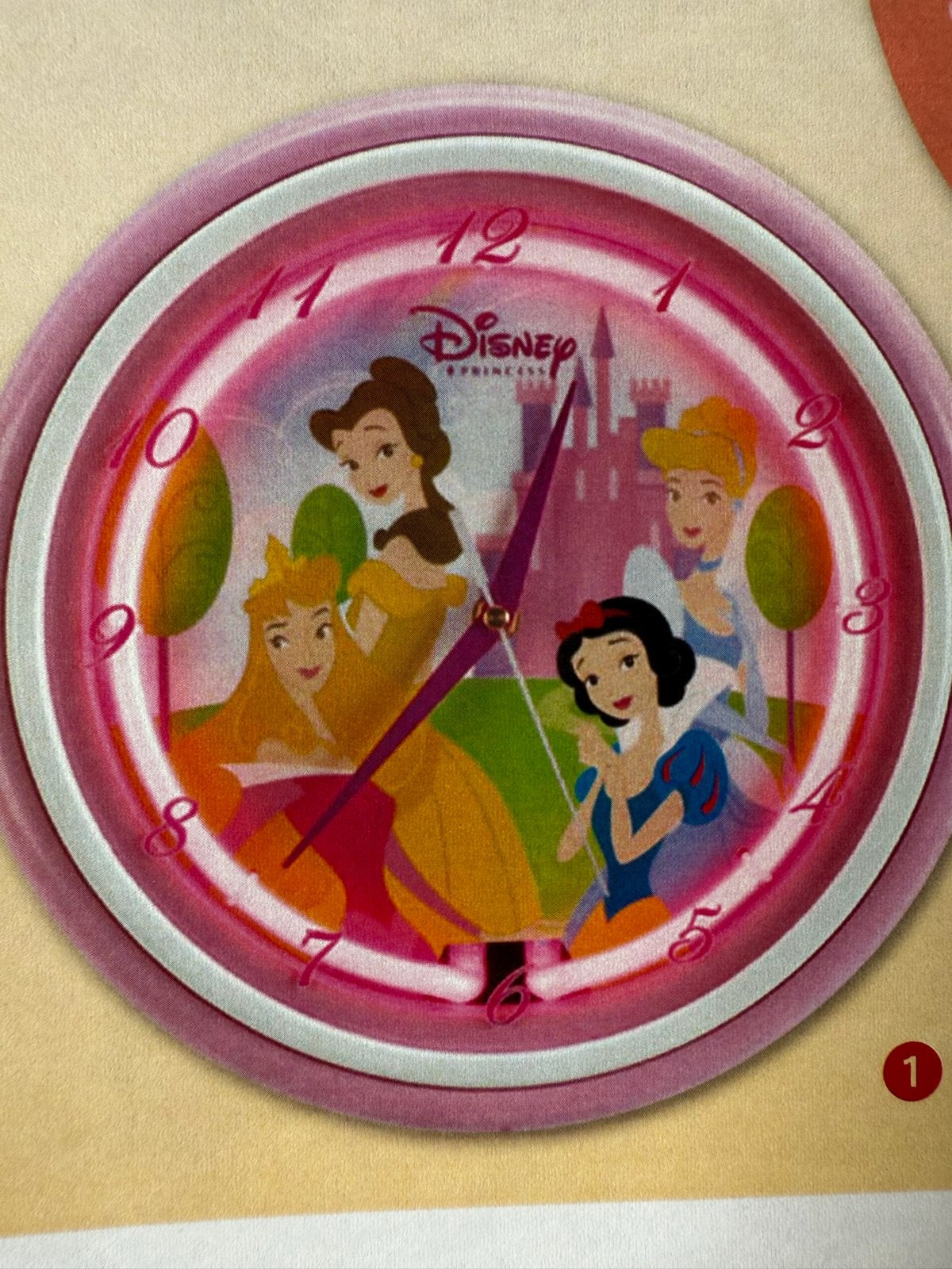 Disney Princess NEON Klok - Superfone 1995. Nieuw in doos, Analoog, Nieuw, Ophalen of Verzenden, Roze