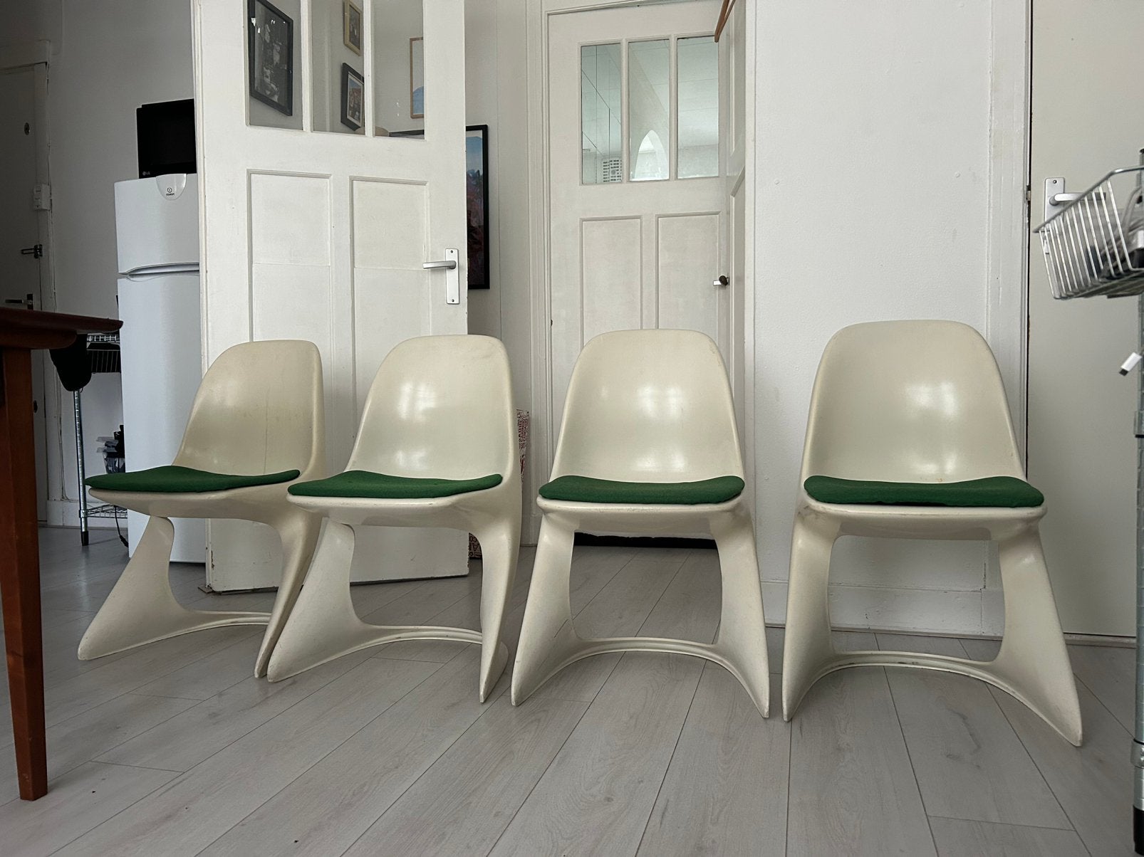 4 Vintage Casalino eetkamer Stoelen , Casala, 70s, Ophalen