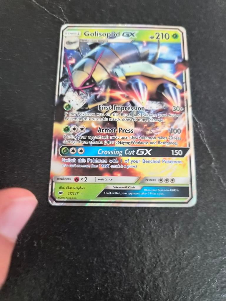 Golisopod GX Pokémon kaart 17/147, Ophalen of Verzenden, Zo goed als nieuw, Losse kaart