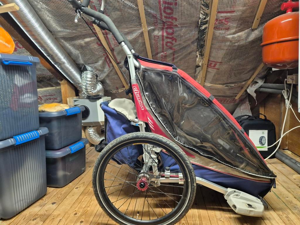 Charot/Thule fiets- en wandelkar, Fietsen en Brommers, Fietsaccessoires | Aanhangers en Karren, Ophalen, Gebruikt, Kinderkar, 40 tot 60 kg