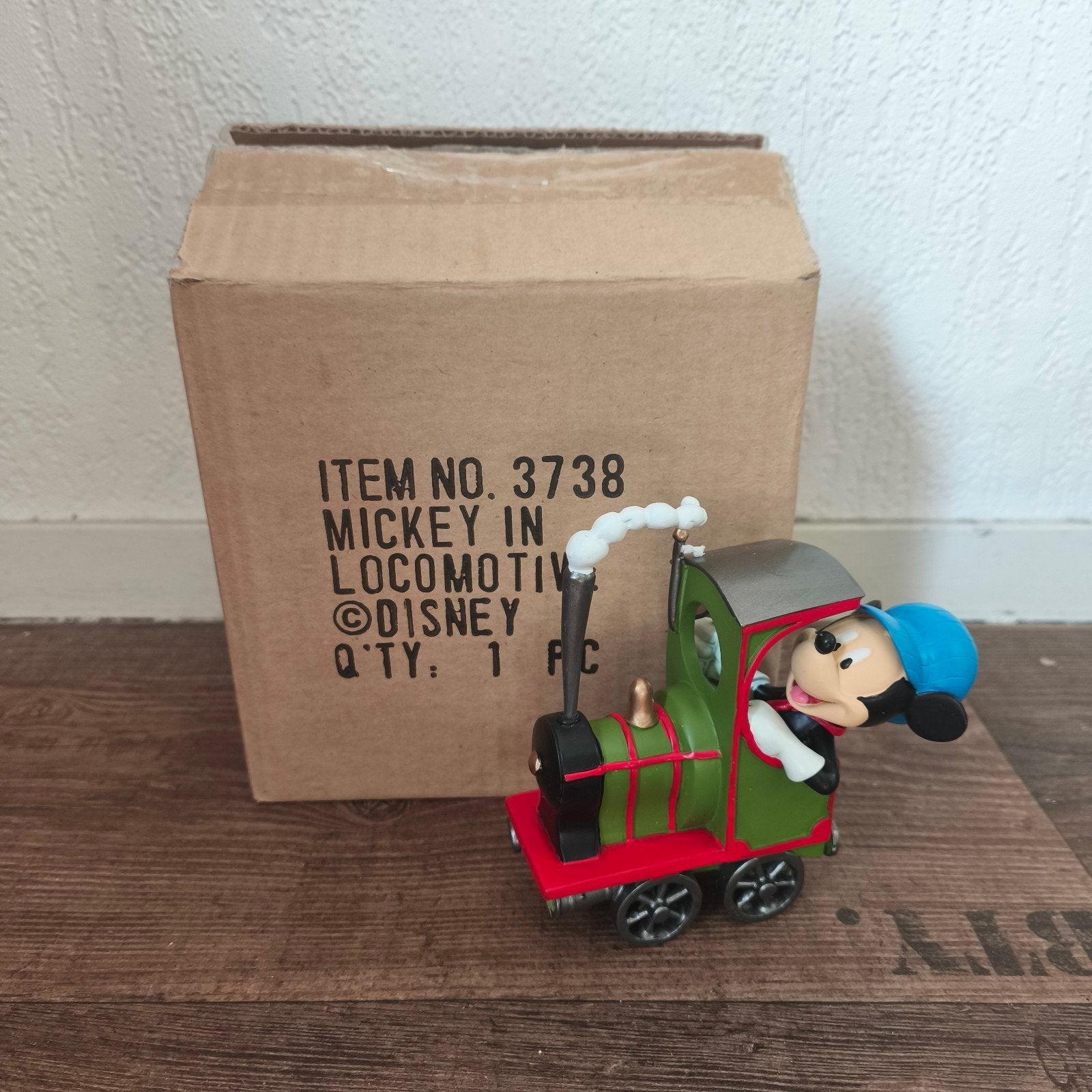 Mickey Mouse Disney Beeld Trein Rutten Doos, Ophalen of Verzenden, Mickey Mouse, Zo goed als nieuw, Beeldje of Figuurtje