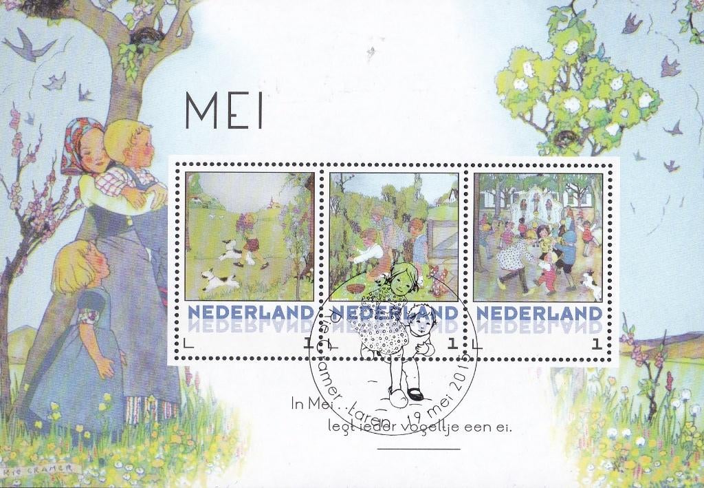 Rie Cramer – Mei - bloeimaand, Verzenden, Na 1940, Gestempeld